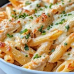 Homemade Buffalo Ranch Chicken Penne Bake recipe photo