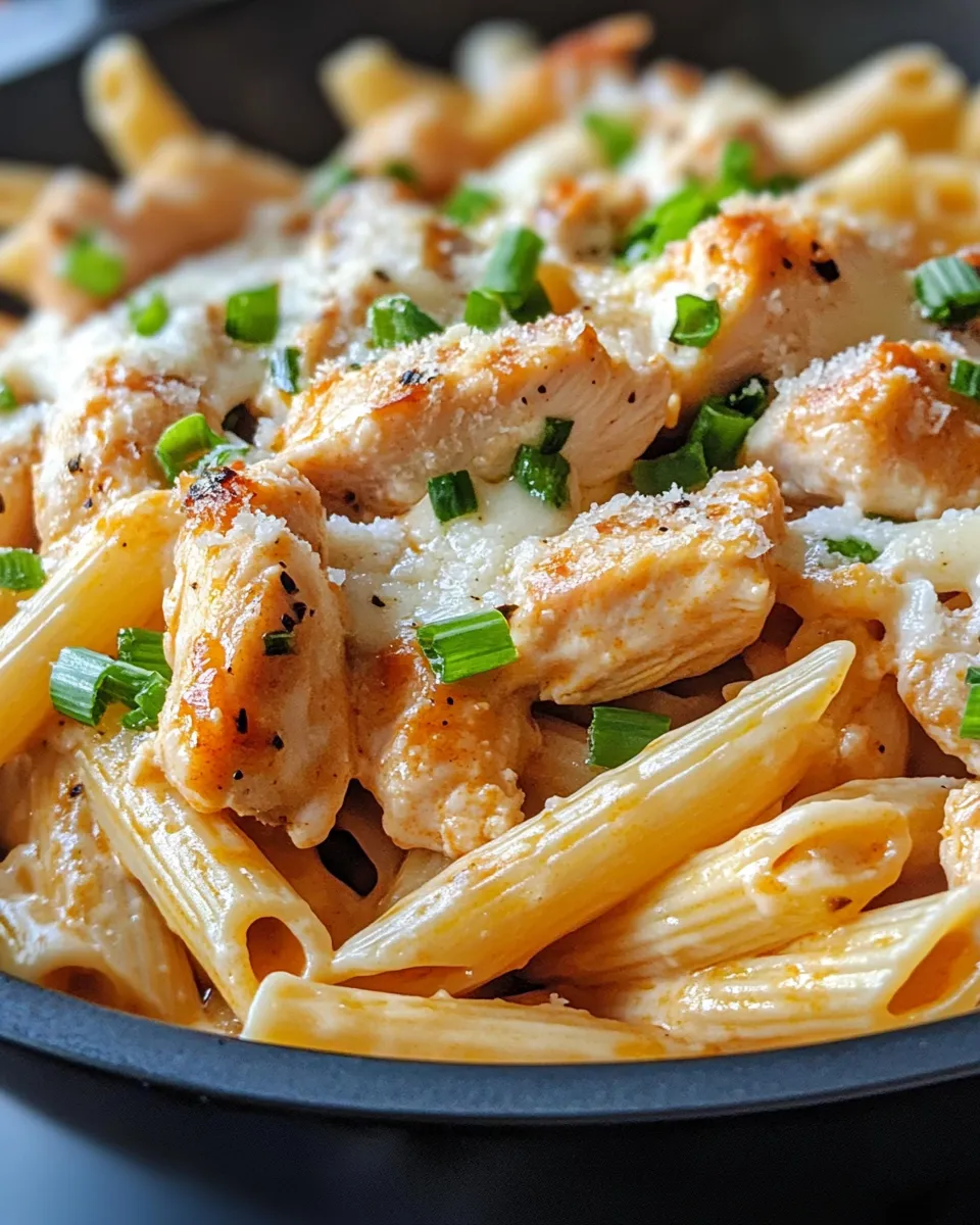 Classic Buffalo Ranch Chicken Penne Bake dish photo