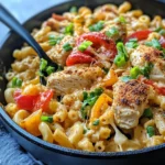 Homemade Chicken Fajita Mac and Cheese Skillet photo