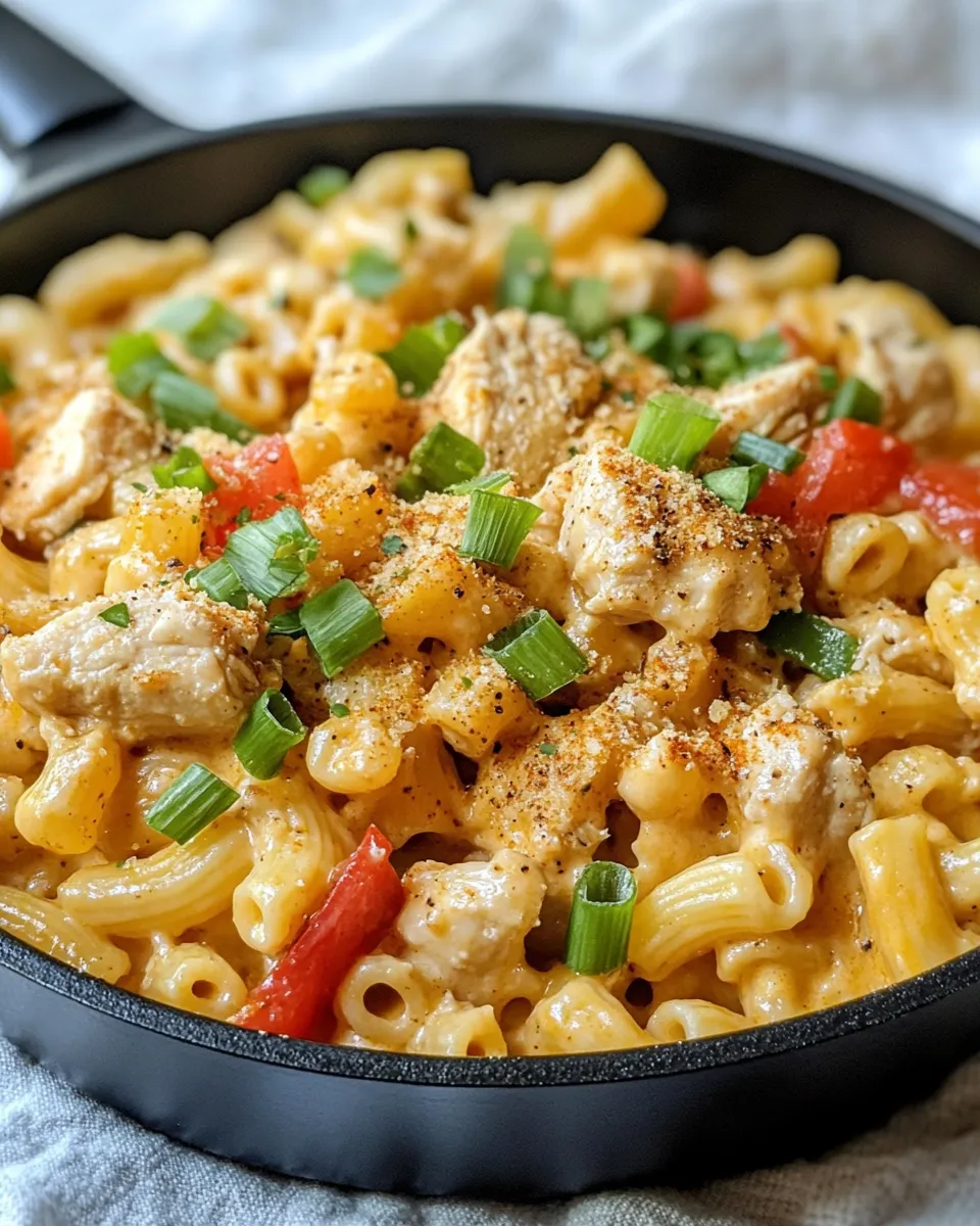 Classic Chicken Fajita Mac and Cheese Skillet image