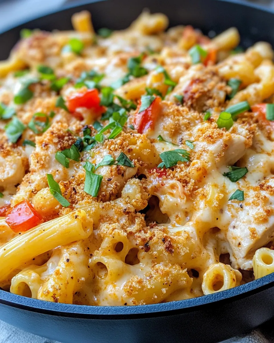 Delicious Chicken Fajita Mac and Cheese Skillet dish photo