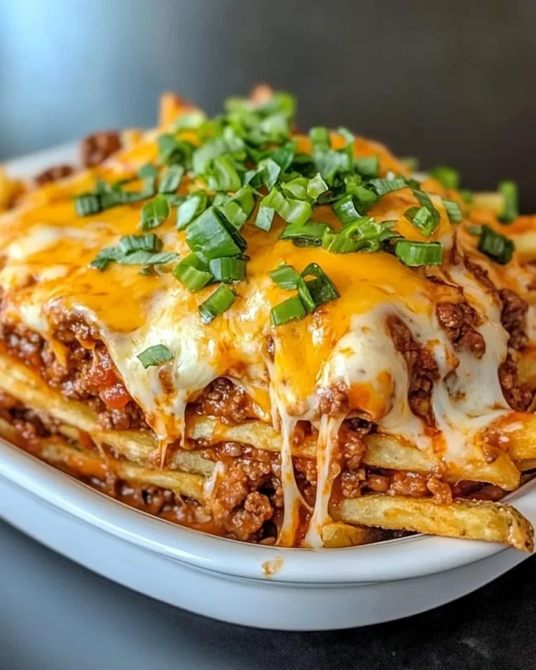 Homemade Chili-Cheese Steak Fries Casserole recipe photo