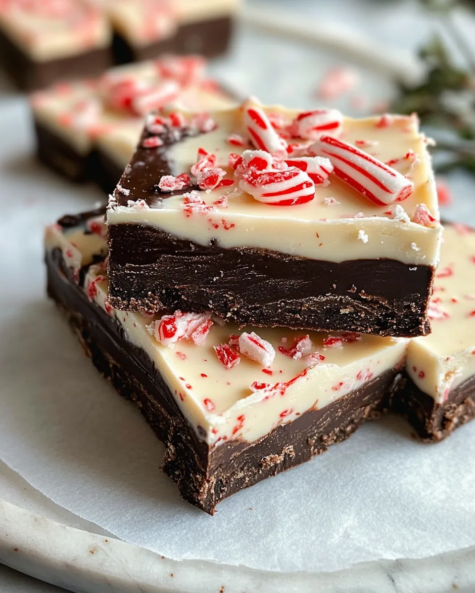Classic Chocolate Peppermint Bark Fudge (5-Minute) image
