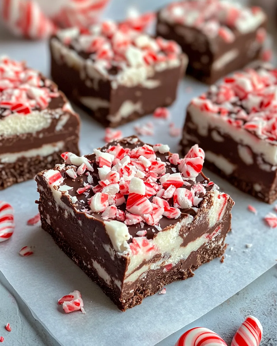 Easy Chocolate Peppermint Bark Fudge (5-Minute) recipe photo