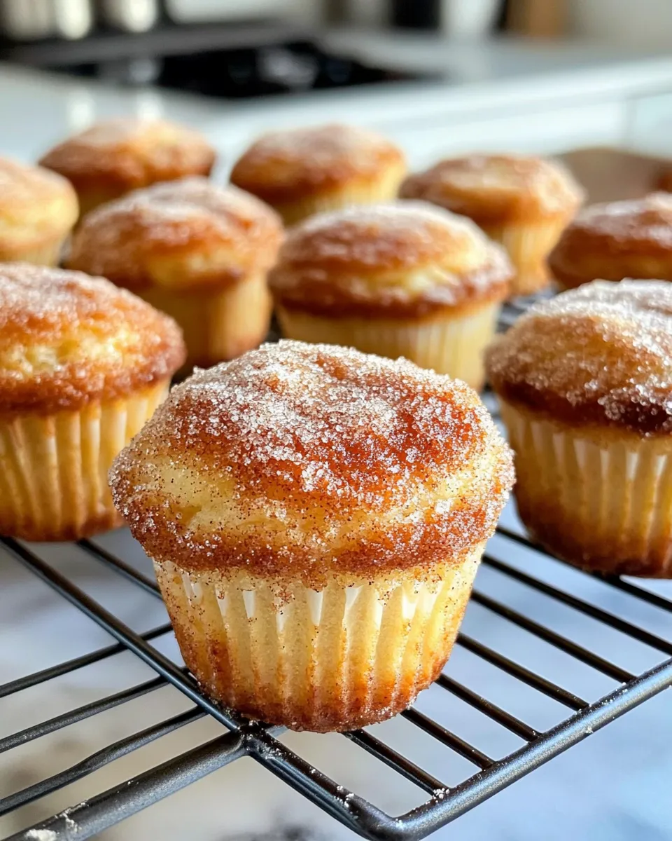 Easy Cinnamon Sugar Donut Muffins (No Yeast) food shot