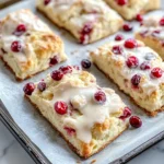 Homemade Cranberry Orange Scones (Glazed) photo