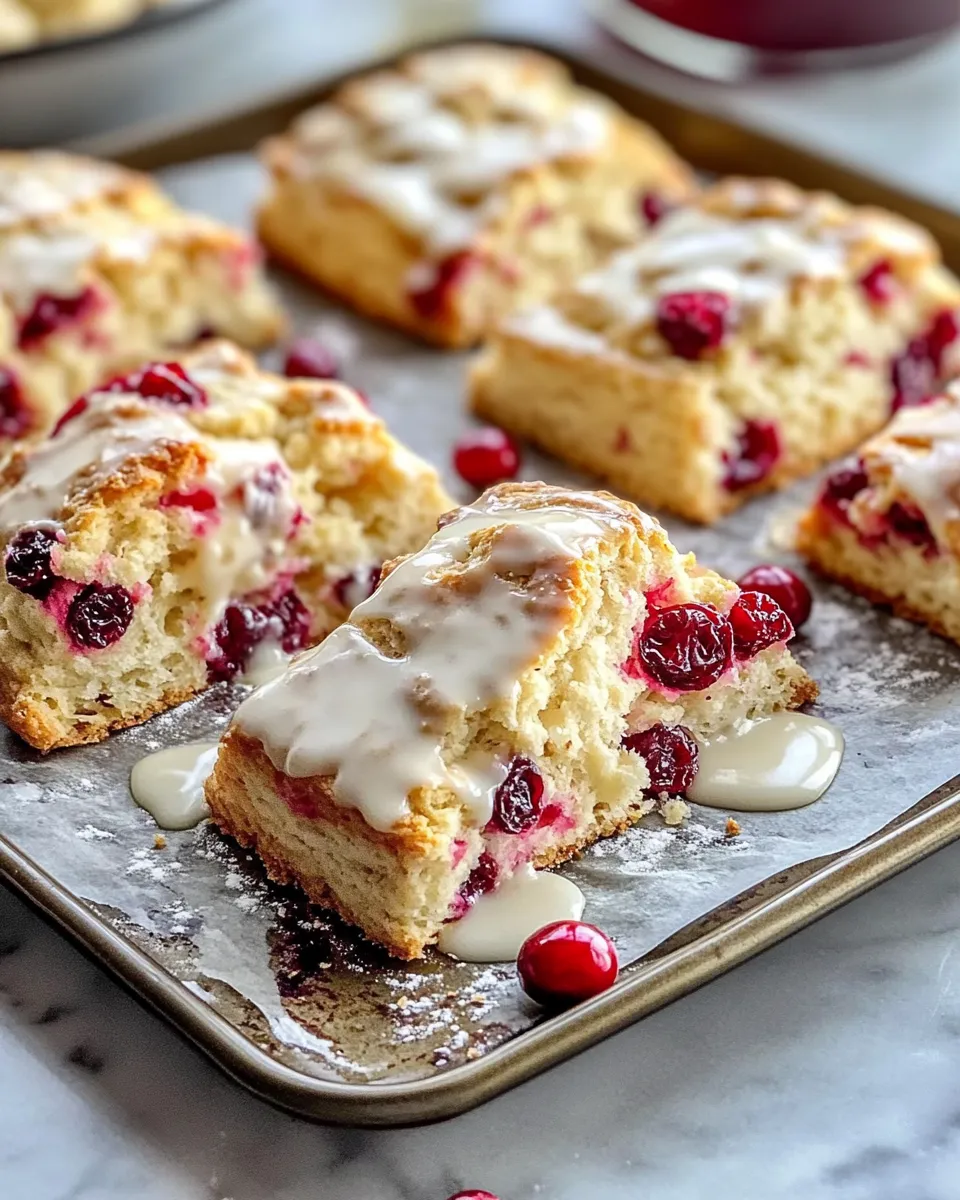 Delicious Cranberry Orange Scones (Glazed) dish photo