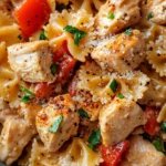 Homemade Creamy Cajun Chicken Bowtie Pasta recipe photo