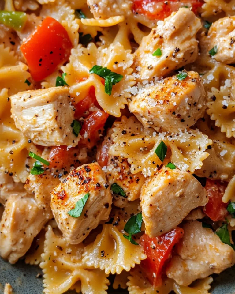 Homemade Creamy Cajun Chicken Bowtie Pasta recipe photo