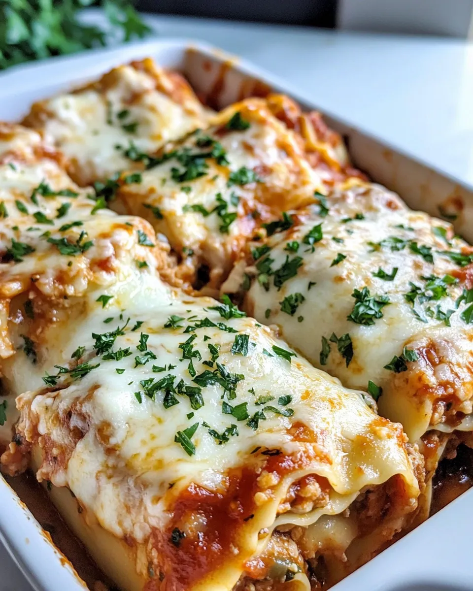 Classic Creamy Cajun Chicken Lasagna Rolls recipe image