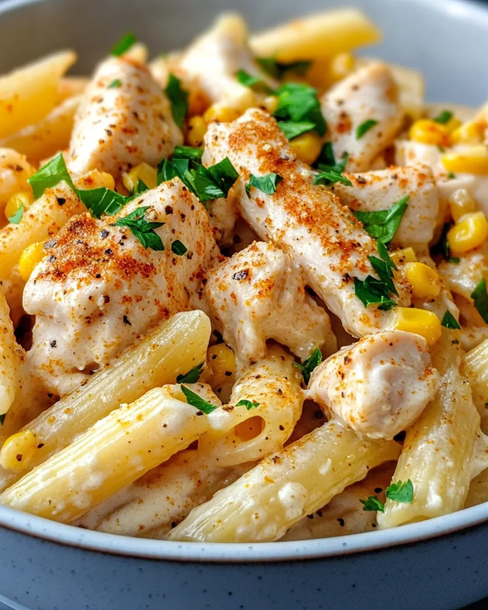 Homemade Creamy Cajun Chicken & Corn Penne recipe photo