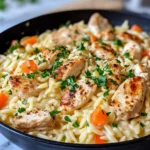 Homemade Creamy Cajun Chicken and Rice Orzo recipe photo