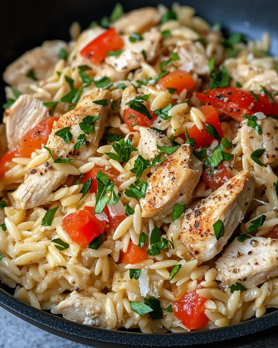 Classic Creamy Cajun Chicken and Rice Orzo dish photo
