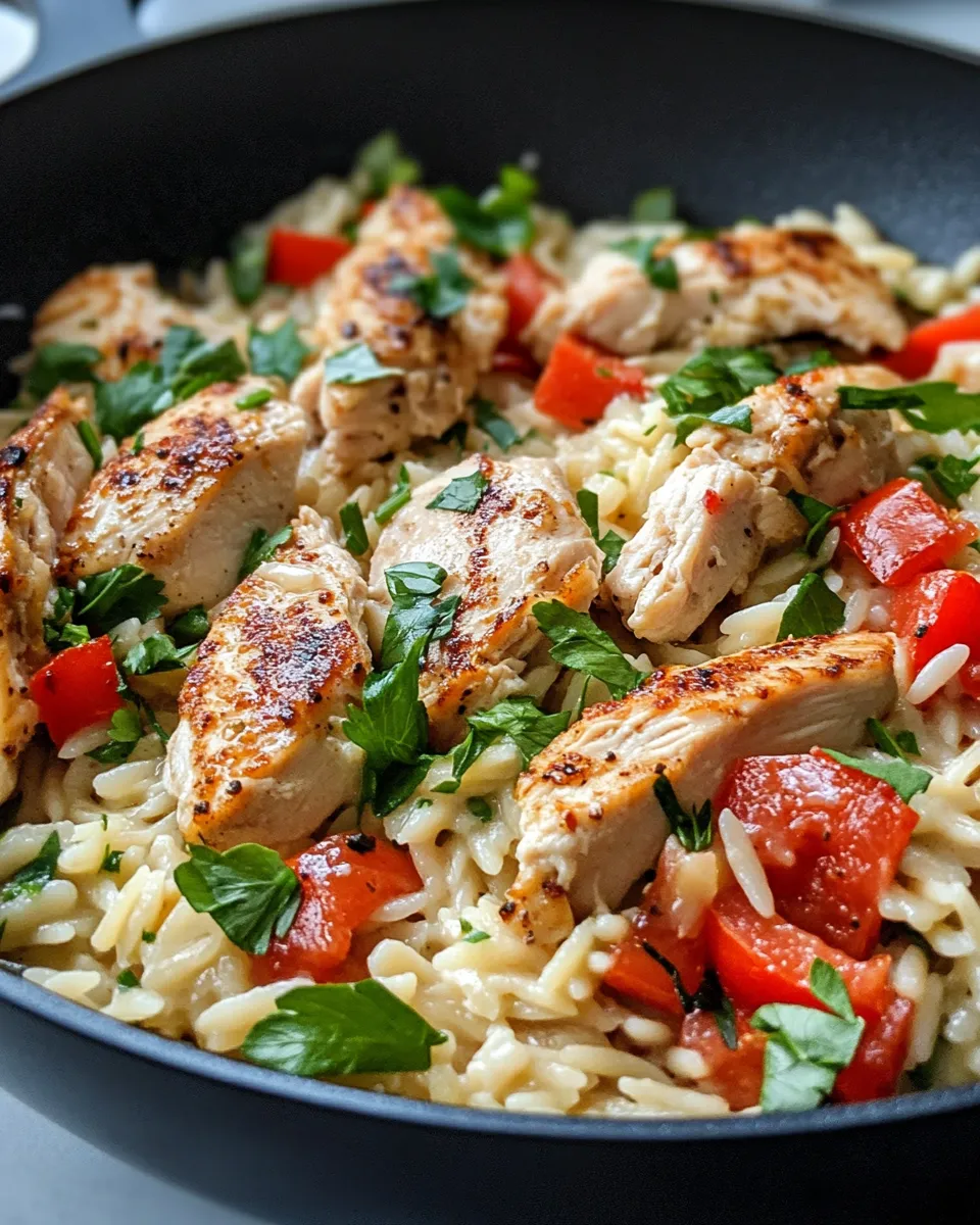 Delicious Creamy Cajun Chicken and Rice Orzo picture
