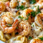 Homemade Creamy Cajun Shrimp Tortellini Bake photo