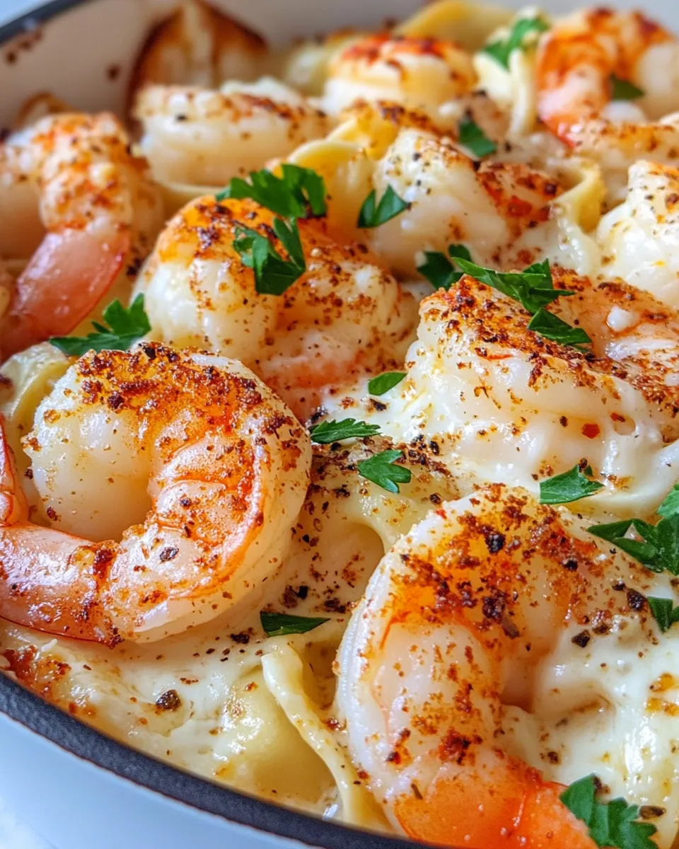 Easy Creamy Cajun Shrimp Tortellini Bake recipe photo