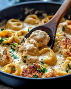 Homemade Creamy Chipotle Chicken Tortellini Skillet photo