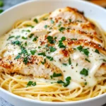 Homemade Creamy Garlic Chicken Parmesan Spaghetti recipe photo