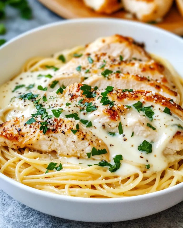 Homemade Creamy Garlic Chicken Parmesan Spaghetti recipe photo