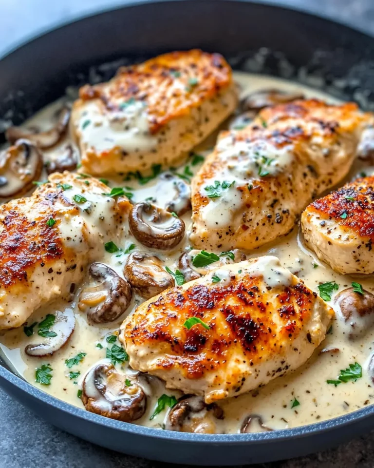 Homemade Creamy Garlic Mushroom Chicken (One Skillet) recipe photo