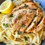 Homemade Creamy Lemon Garlic Chicken Linguine photo