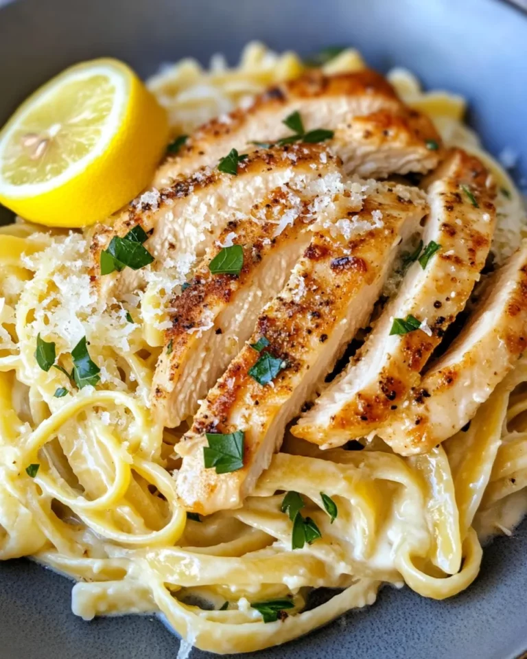 Homemade Creamy Lemon Garlic Chicken Linguine photo