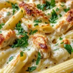 Homemade Creamy Roasted Garlic Chicken Alfredo Bake recipe photo