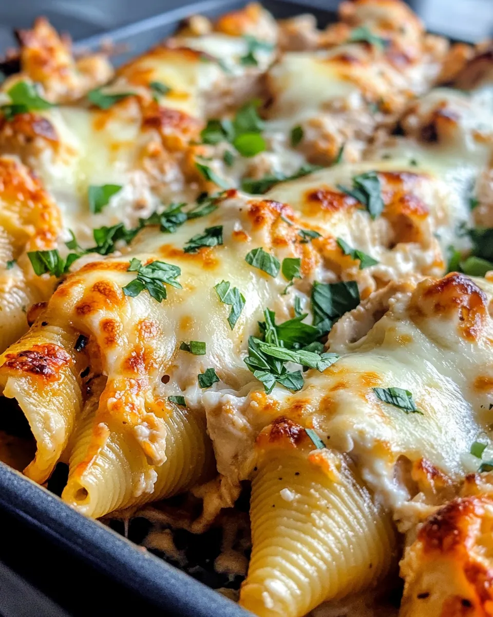 Homemade Creamy Roasted Garlic Chicken Shells photo