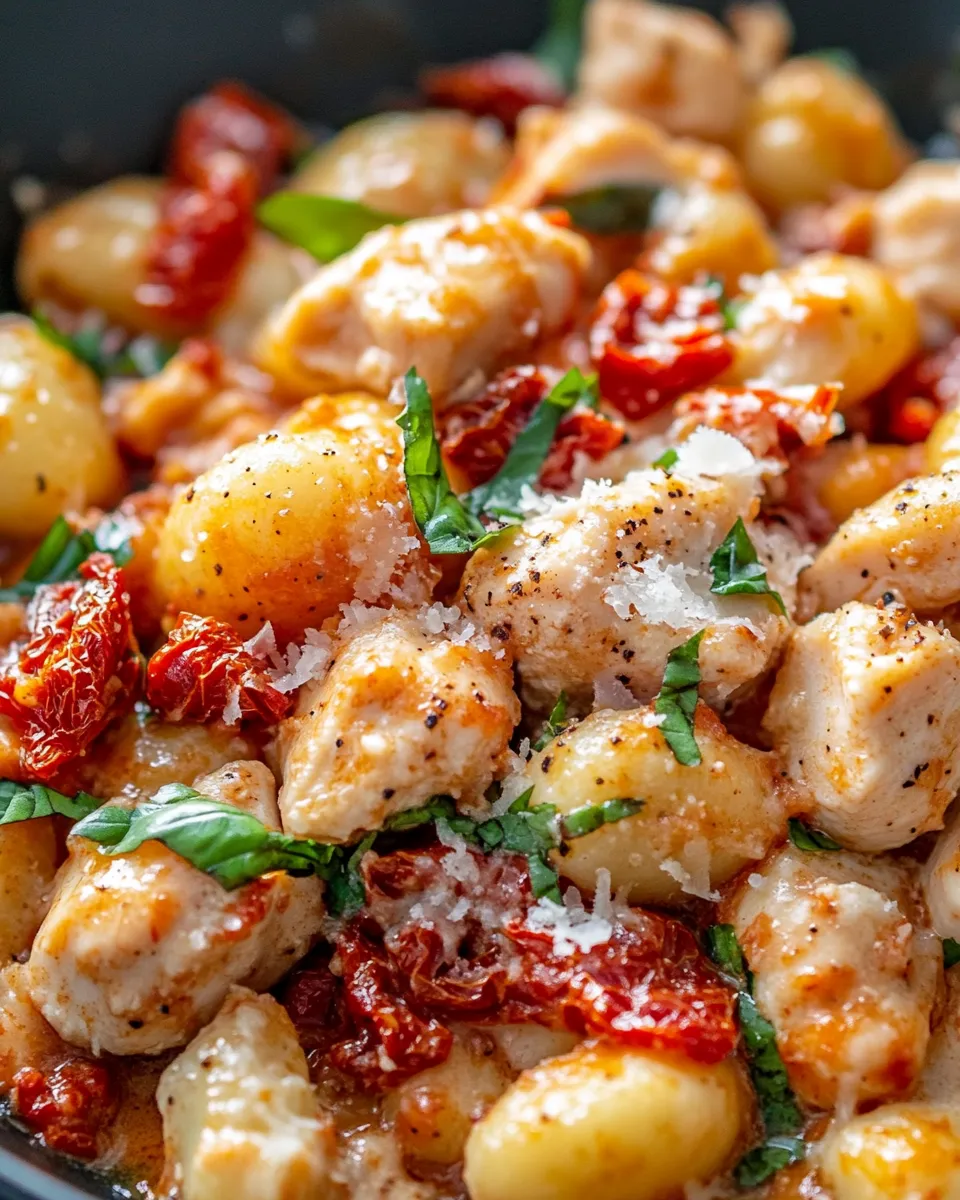 Homemade Creamy Sun-Dried Tomato Chicken Gnocchi photo
