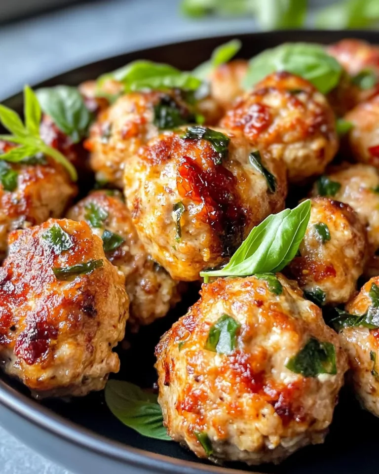 Homemade Creamy Sun-Dried Tomato Chicken Meatballs recipe photo
