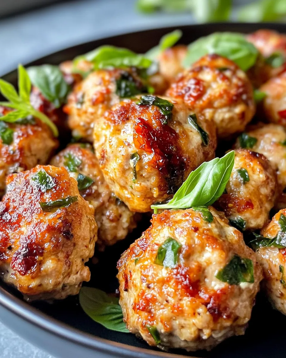 Homemade Creamy Sun-Dried Tomato Chicken Meatballs recipe photo