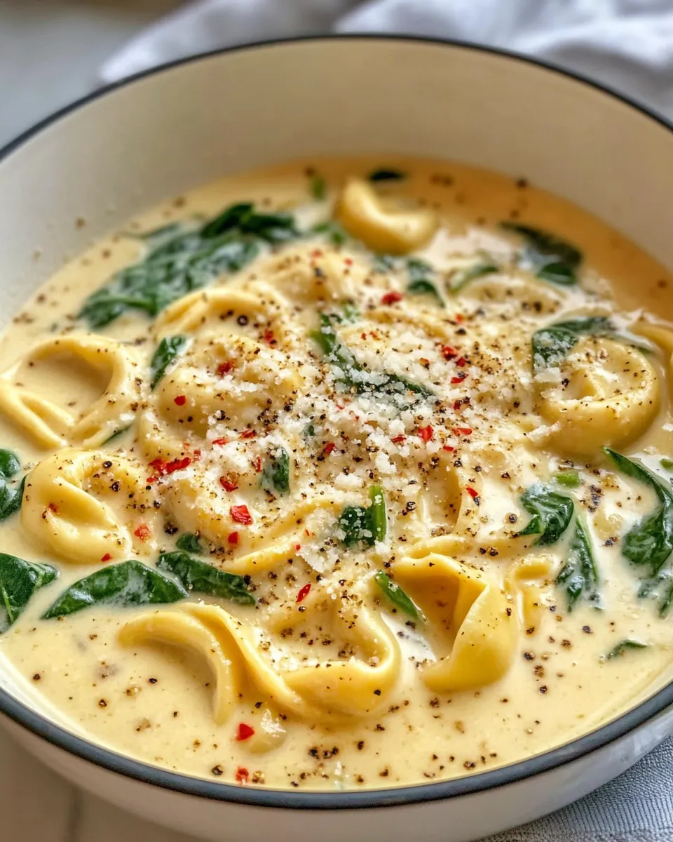Classic Creamy Tortellini Soup with Spinach (30 Minutes) dish photo