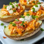 Homemade Crispy Buffalo Chicken Loaded Potato Bake recipe photo