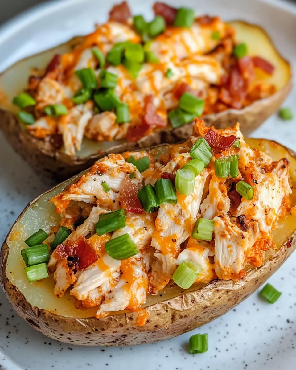 Classic Crispy Buffalo Chicken Loaded Potato Bake dish photo