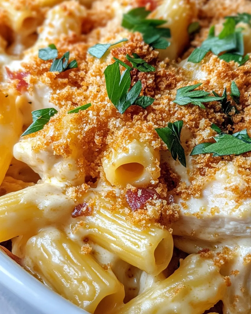 Delicious Crispy Chicken Parm Mac and Cheese image