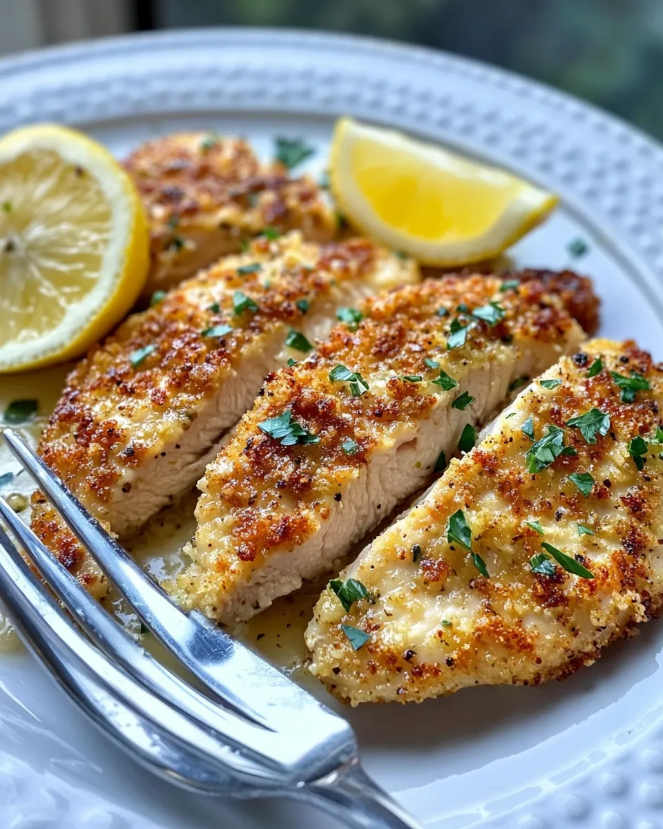Classic Crispy Lemon Butter Chicken Cutlets image
