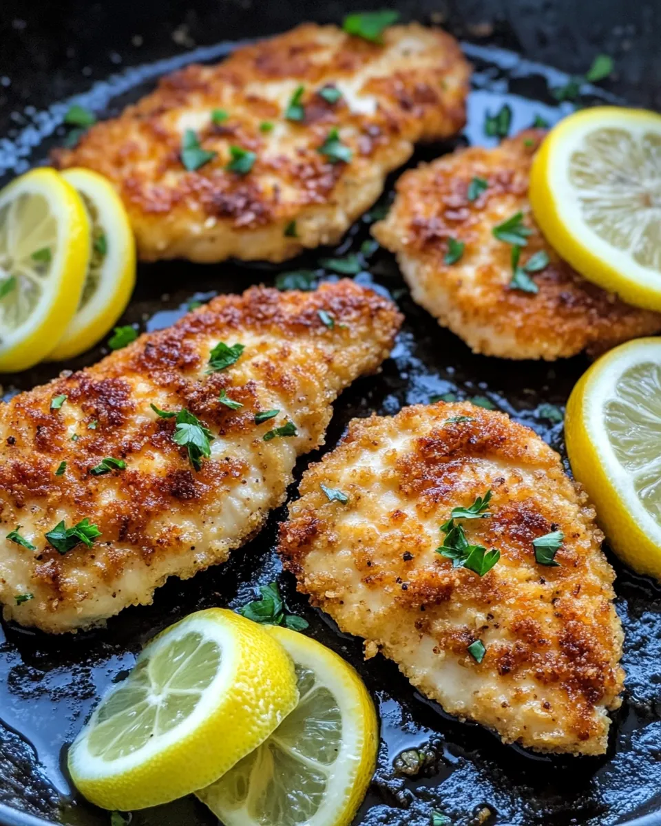 Easy Crispy Lemon Butter Chicken Cutlets recipe image