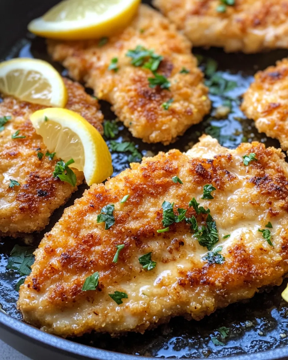 Delicious Crispy Lemon Butter Chicken Cutlets dish photo