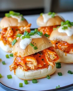 Homemade Crockpot Buffalo Chicken Sliders (Party-Ready) photo