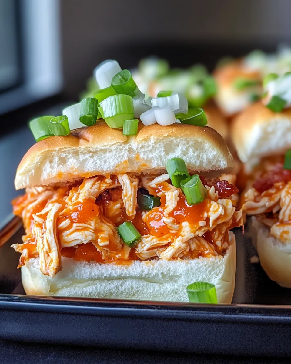 Classic Crockpot Buffalo Chicken Sliders (Party-Ready) image