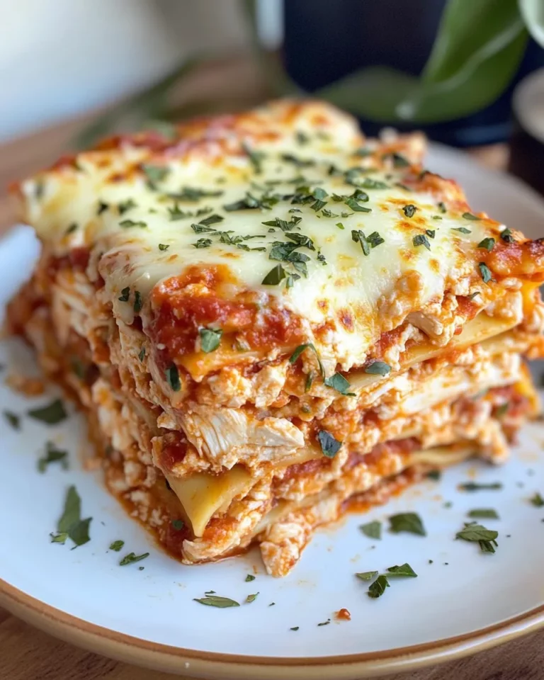 Homemade Crockpot Chicken Alfredo Lasagna photo