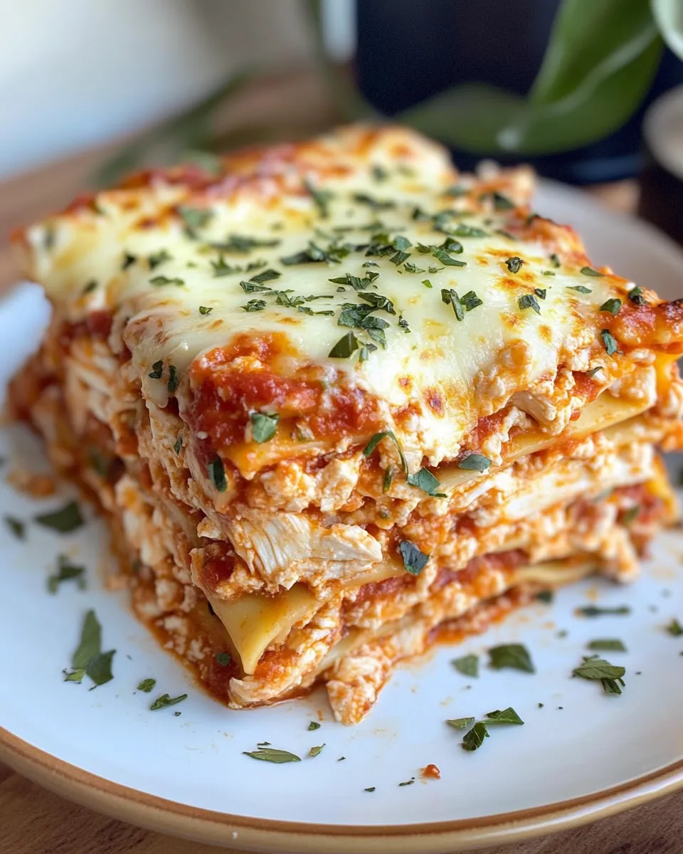 Homemade Crockpot Chicken Alfredo Lasagna photo