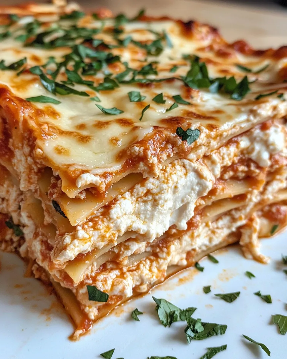 Classic Crockpot Chicken Alfredo Lasagna image