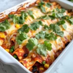 Homemade Crockpot Chicken Enchilada Casserole photo