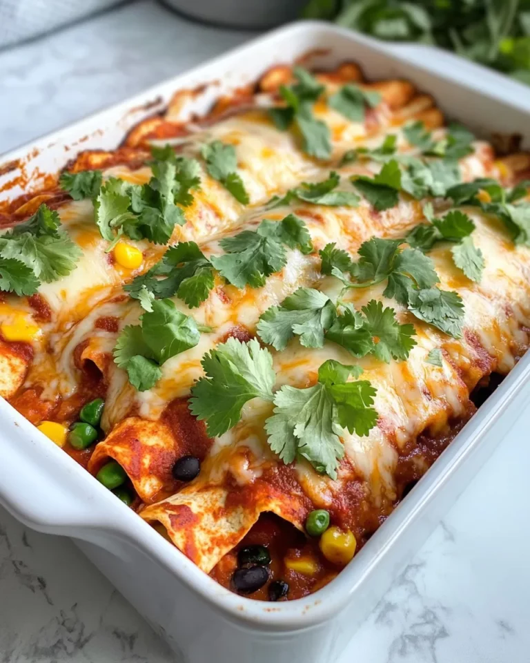 Homemade Crockpot Chicken Enchilada Casserole photo