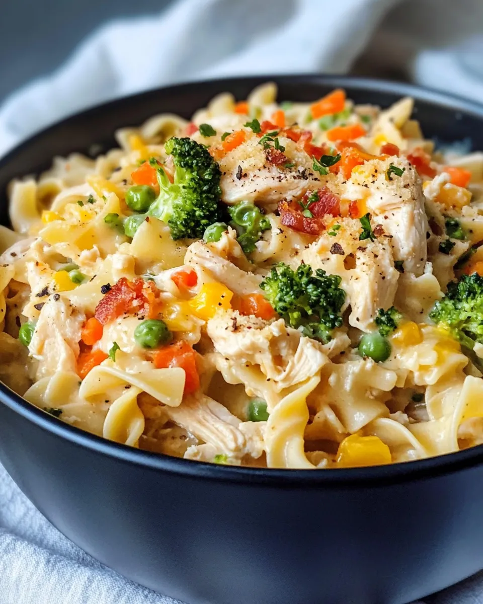 Homemade Crockpot Chicken Noodle Casserole photo