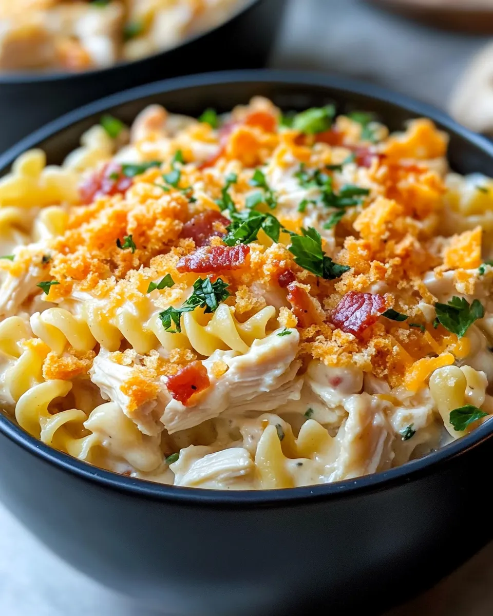 Classic Crockpot Chicken Noodle Casserole image