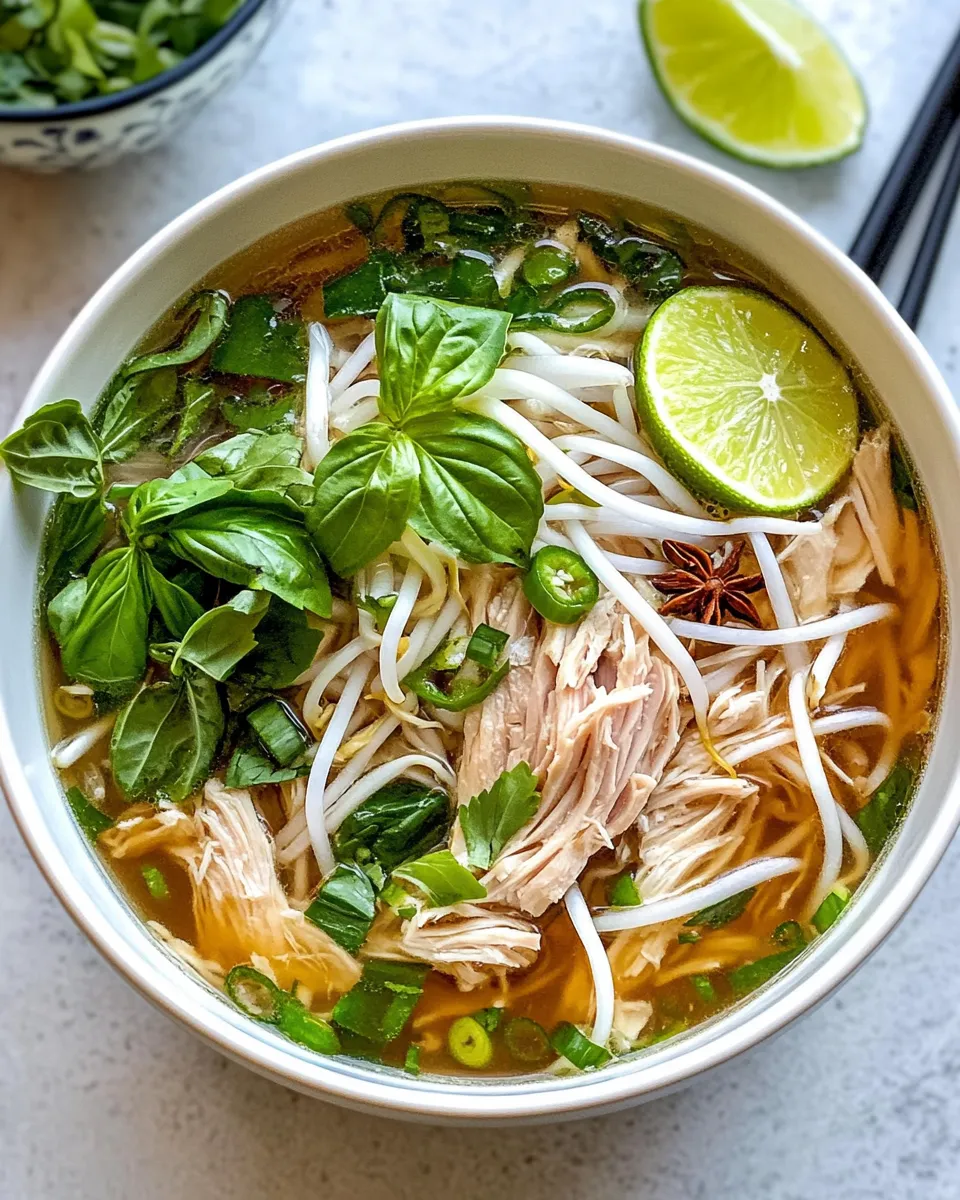 Classic Crockpot Chicken Pho-Style Noodle Soup dish photo