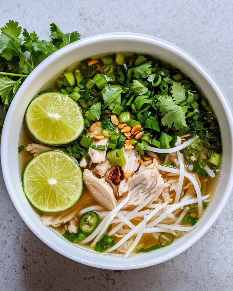 Delicious Crockpot Chicken Pho-Style Noodle Soup plate image