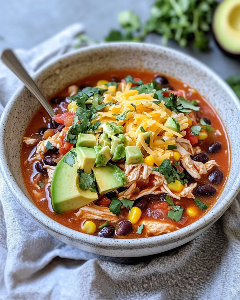 Delicious Crockpot Chicken Tortilla Soup (Set & Forget) picture